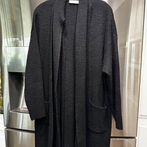 Astr Black Ribbed Knit Sweater